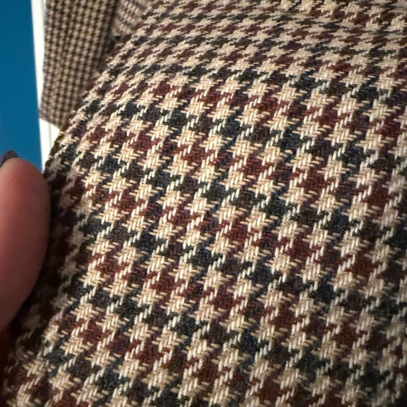 Vintage College town Women's Houndstooth Blazer - Brown - Picture 3 of 6